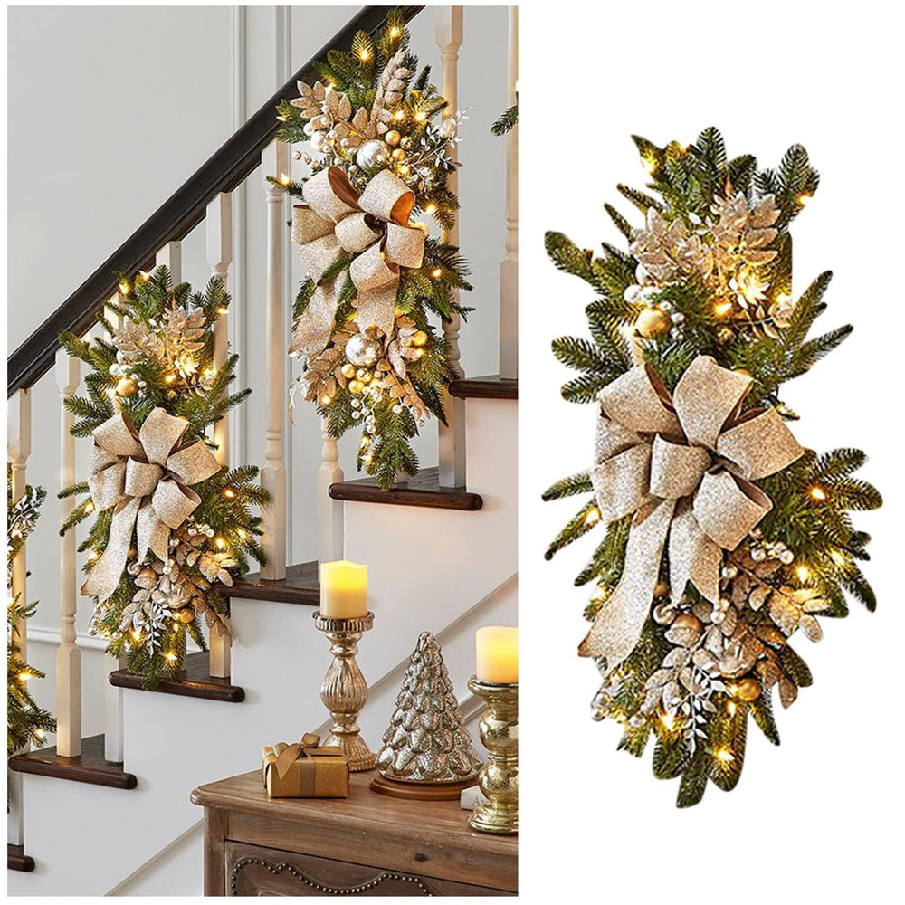 Christmas Door Hanging and Wall Decorations showing Gold Drop Style | Confetti Living