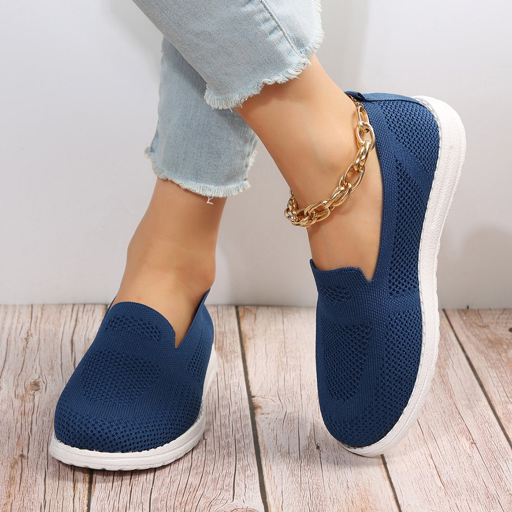 Women's Mesh Slip On Loafers in Blue | Confetti Living