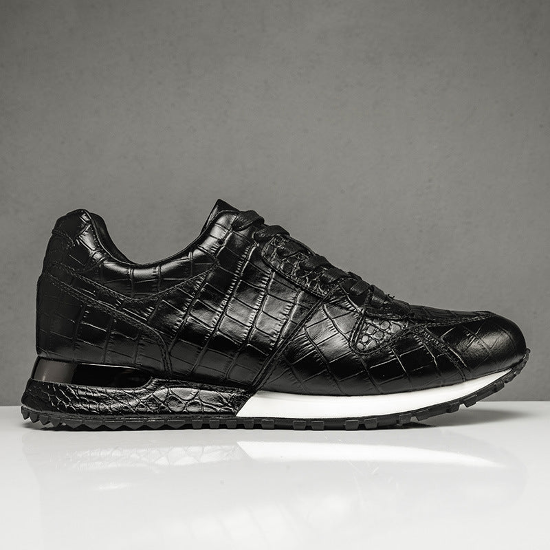 Men's Crocodile Pattern Luxury Leather Sports Shoes | Confetti Living