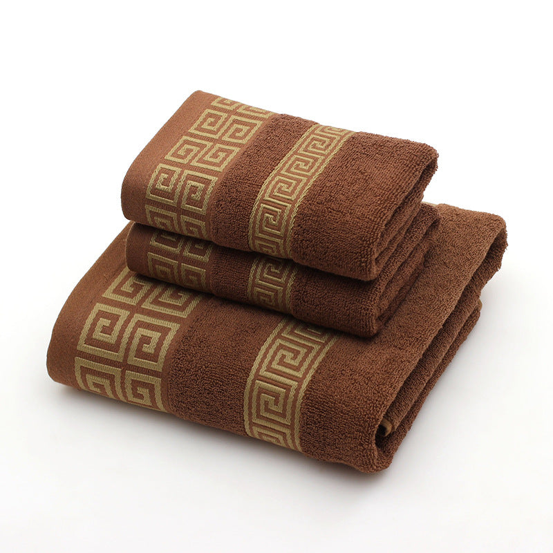 Bath Towels Three-Piece Set  in Brown| Confetti Living