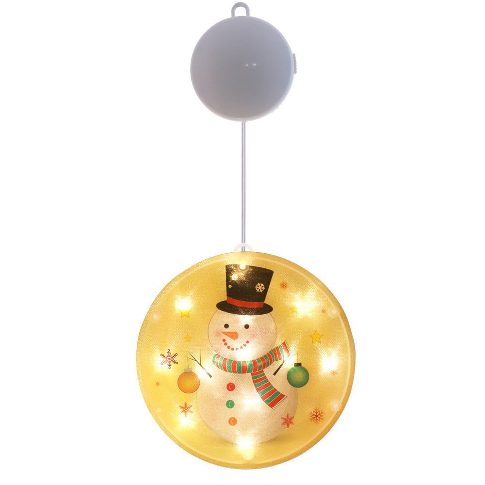 Christmas Window Decoration LED String Lights showing Snowman | Confetti Living