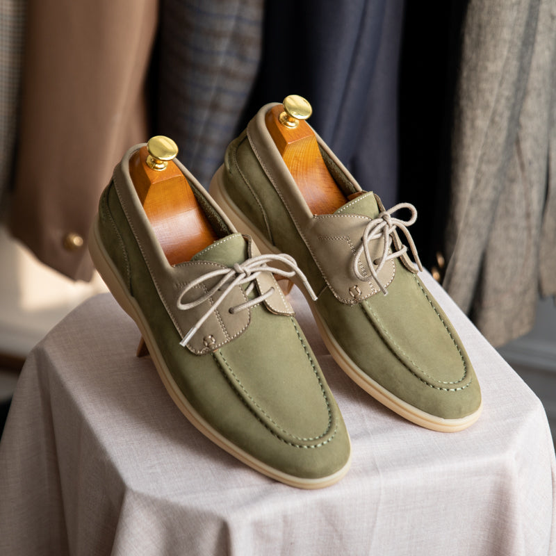 Mens Vintage Suede Sailing Shoes | Confetti Living