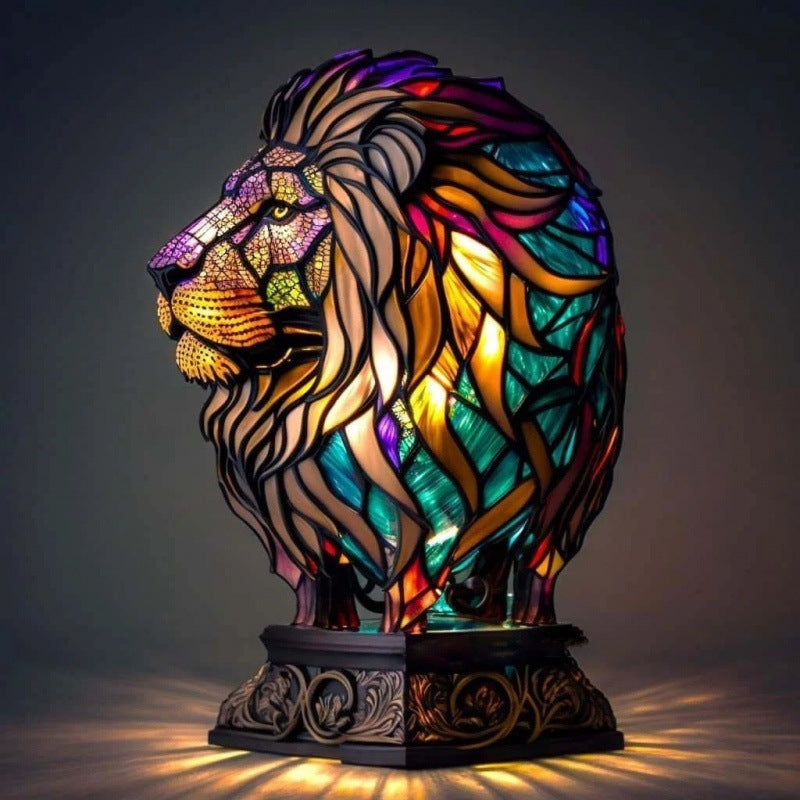 Animal Series Coloured 3D Desk Lamp Lion|Confetti Living