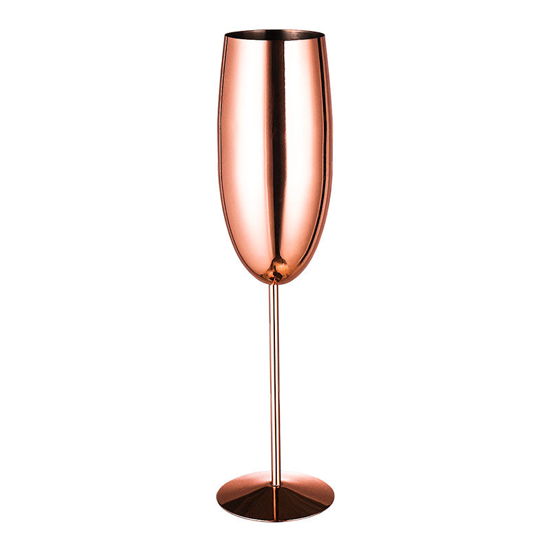 Home Bar Stainless Steel Champagne Flute in Copper | Confetti Living