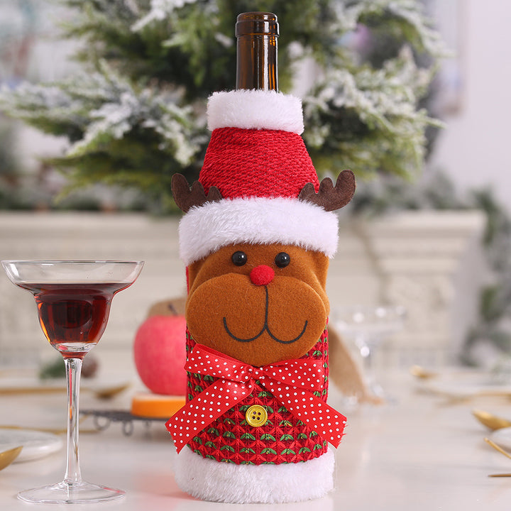 Christmas Wine Bottle Covers Showing Reindeer Style | Confetti Living