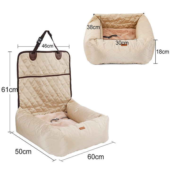 2 In 1 Pet Dog Carrier and Folding Car Seat Pad