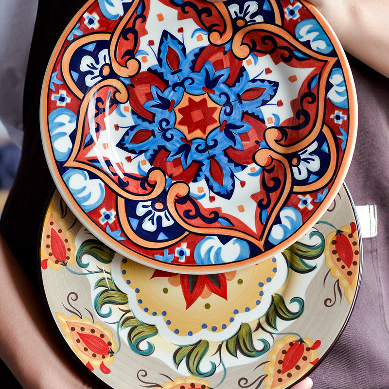 Bohemiam Glazed Ceramic Serving Plates | Confetti Living