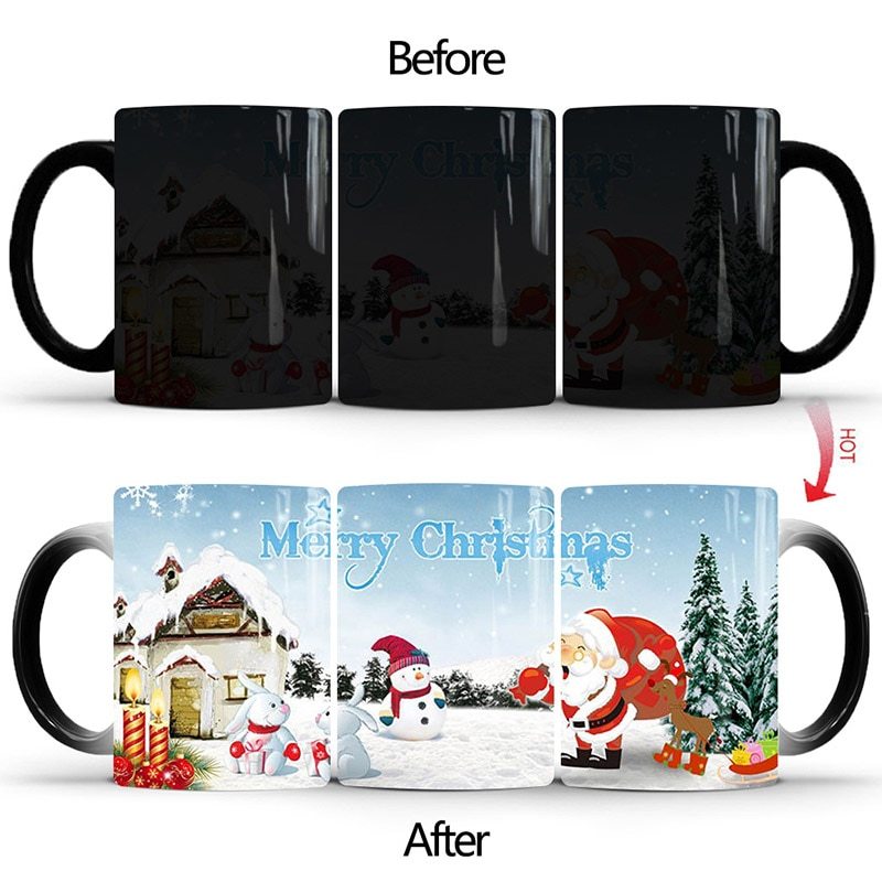 Merry Christmas Magic Mug - Heat Sensitive Colour Change 350ml