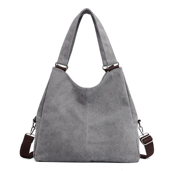 Women's Luxury Canvas Tote Bag in Grey | Confetti Living