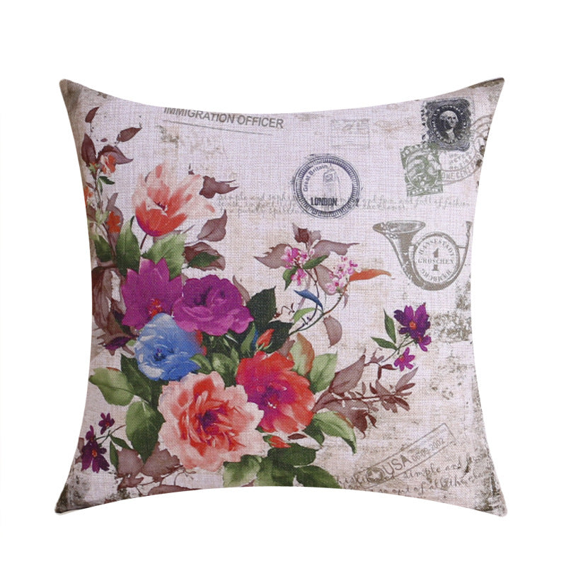 Cushion Cover Retro Fashion Paris Designs showing Paris Flowers Style 2 Design | Confetti Living