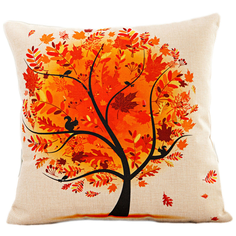 Cushion Cover Cotton with Tree Designs