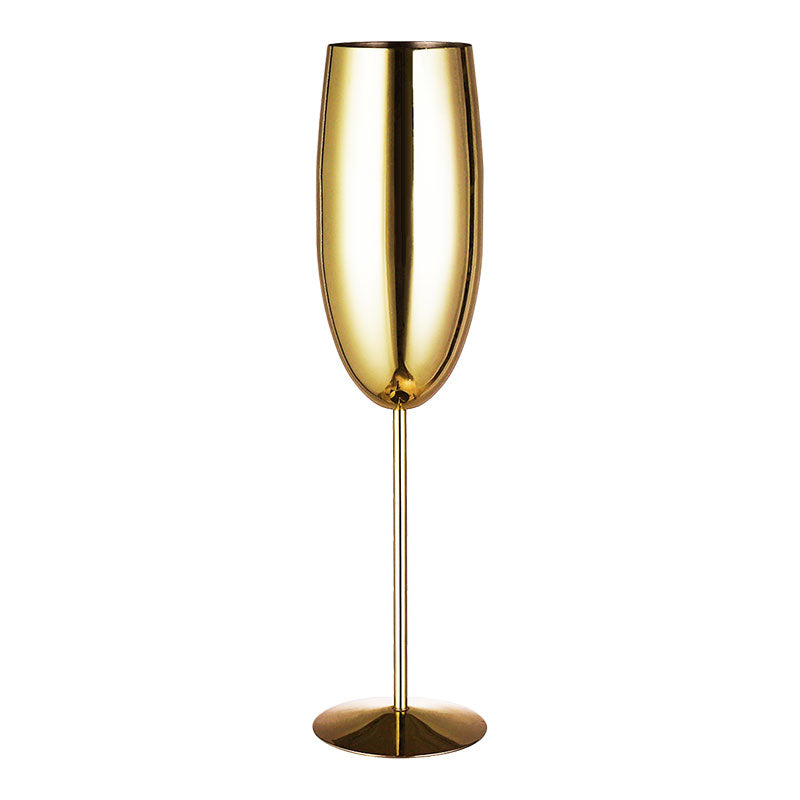 Home Bar Stainless Steel Champagne Flut in Gold | Confetti Living