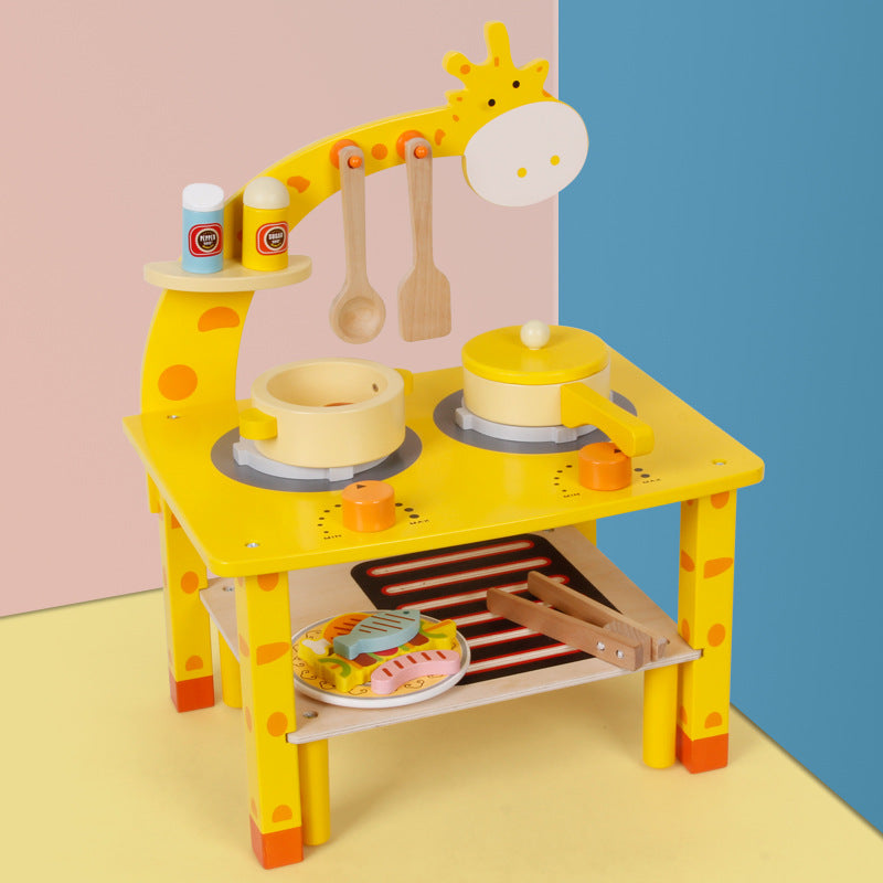 Wooden Playhouse Giraffe Kitchen BBQ Set | Confetti Living