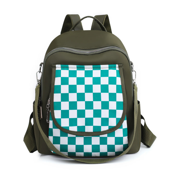 Lightweight Chequered Canvas Backpack | Confetti Living