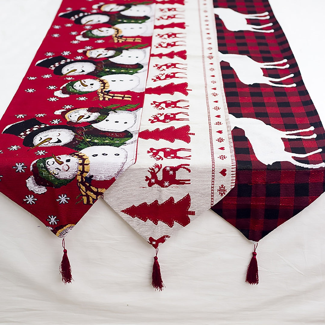 Christmas Linen Table Runner with Christmas Designs | Confetti Living