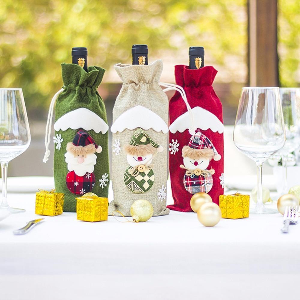 Christmas Wine Bottle Covers Set of 3 | Confetti Living