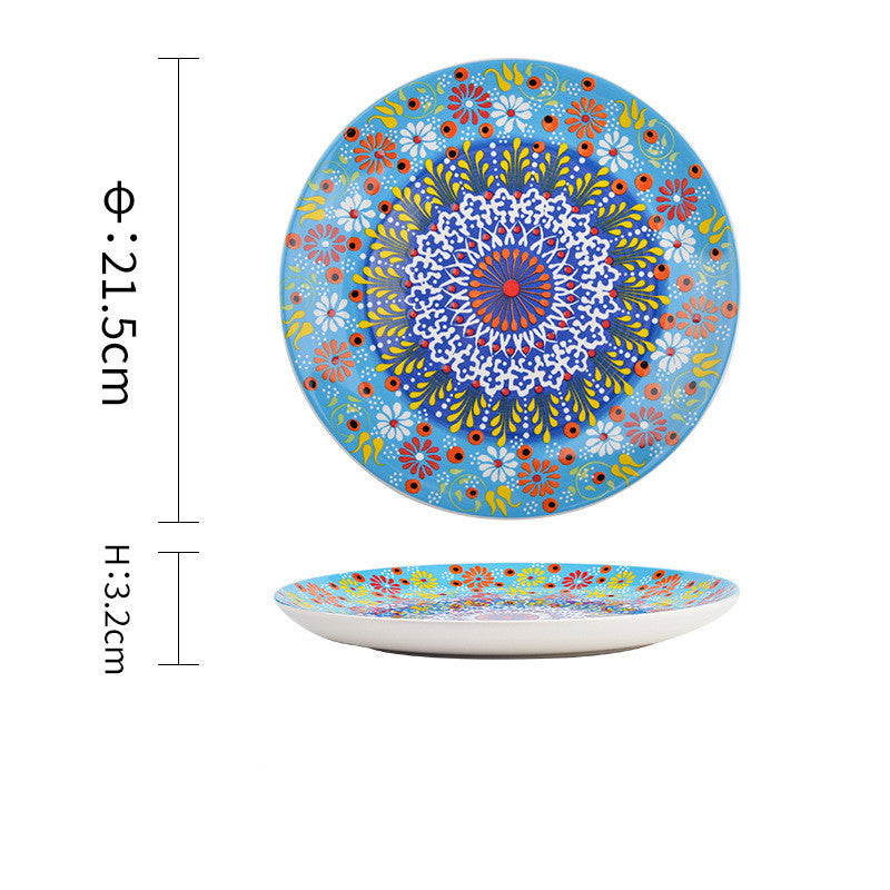 Bohemiam Glazed Ceramic Serving Plates | Confetti Living