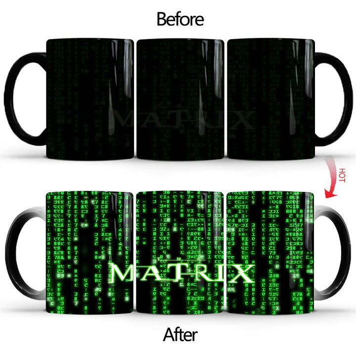 The Matrix Ceramic Coffee Mug - Heat Sensitive Colour Change