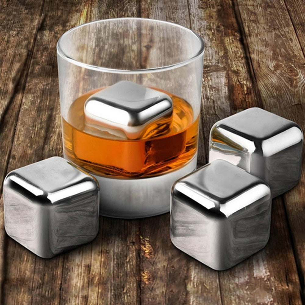 Home Bar Stainless Steel Whisky Chilling Stones | Confetti Living