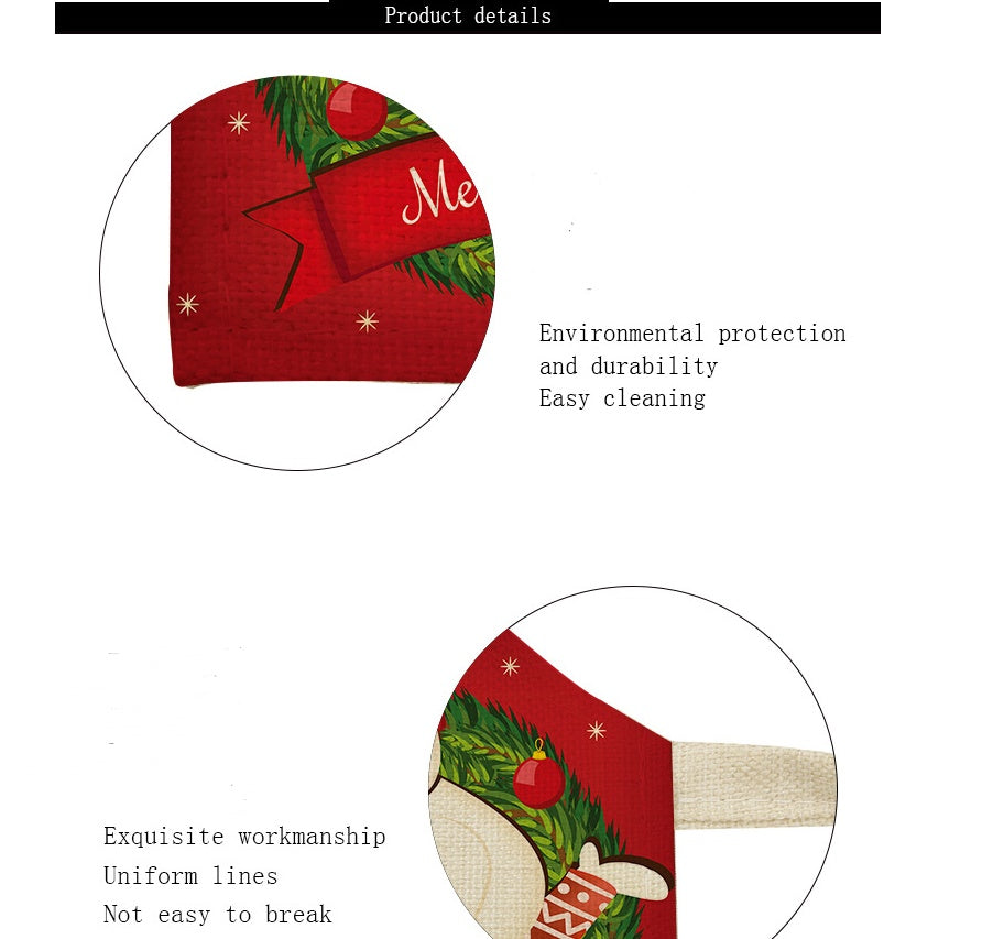 Christmas Design Kitchen Aprons showing details | Confetti Living