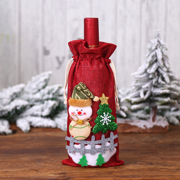 Christmas Wine Bottle Covers Showing Green Christmas Style | Confetti Living