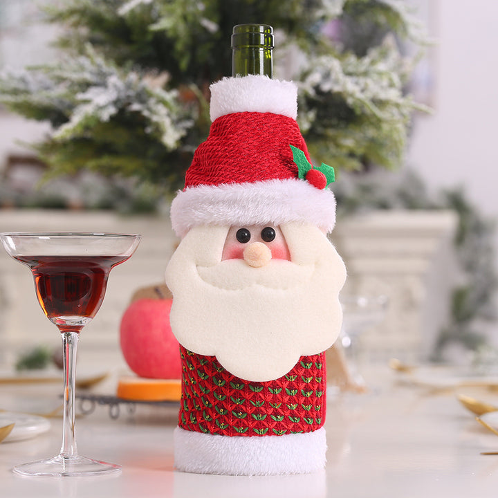 Christmas Wine Bottle Covers Showing Santa Style | Confetti Living