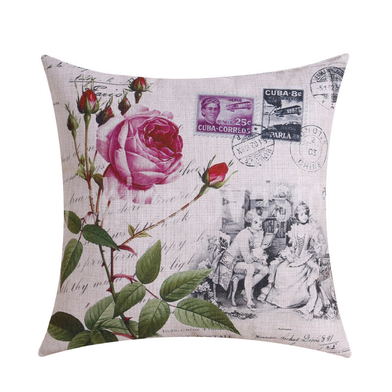 Cushion Cover Retro Fashion Paris Designs showing Paris Postcard Design | Confetti Living