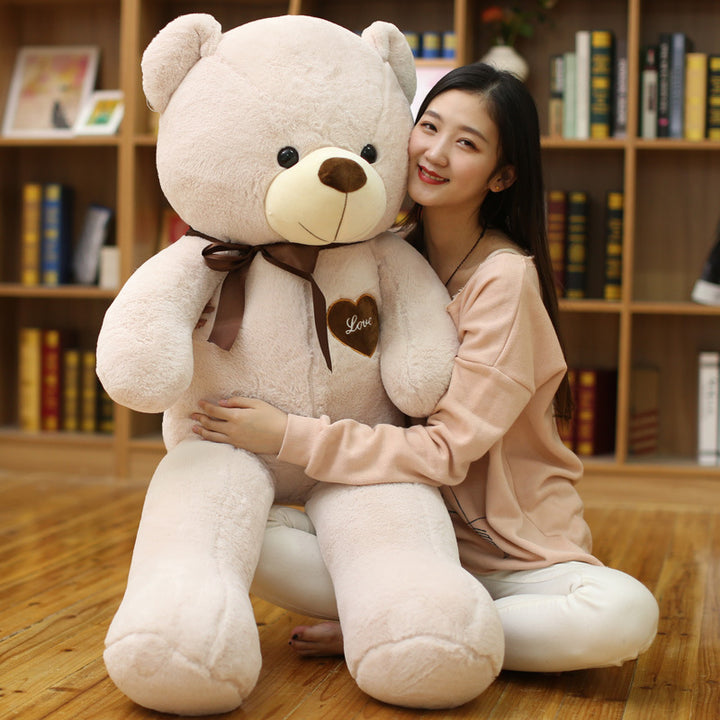 Plush Toy Giant Teddy Bear with Ribbon and Heart | Confetti Living