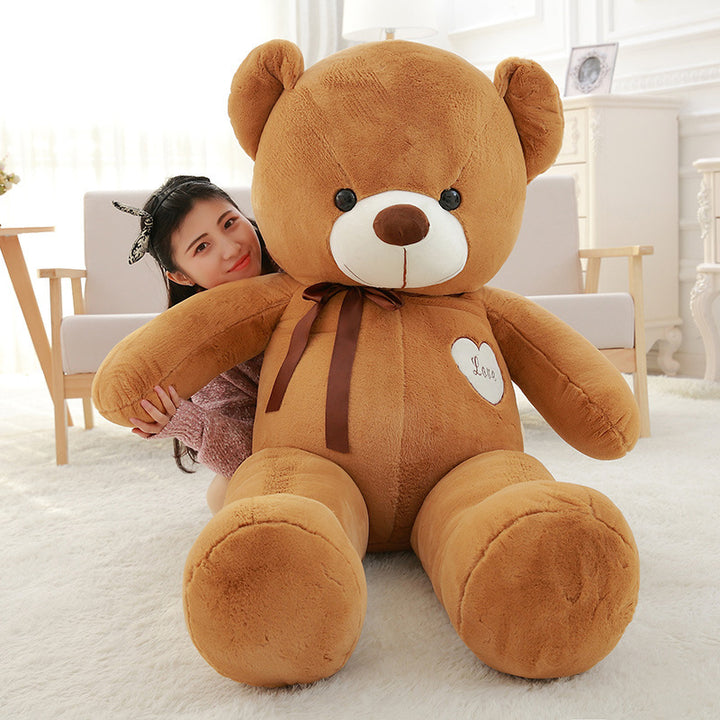 Plush Toy Giant Teddy Bear with Ribbon and Heart | Confetti Living