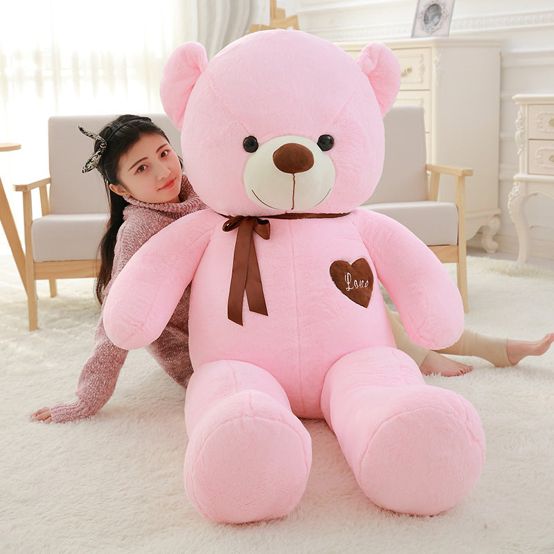 Plush Toy Giant Teddy Bear with Ribbon and Heart | Confetti Living