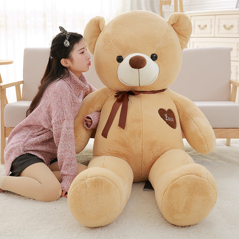Plush Toy Giant Teddy Bear with Ribbon and Heart | Confetti Living