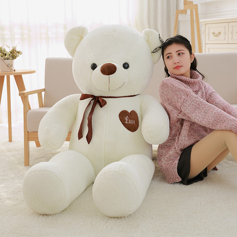 Plush Toy Giant Teddy Bear with Ribbon and Heart | Confetti Living