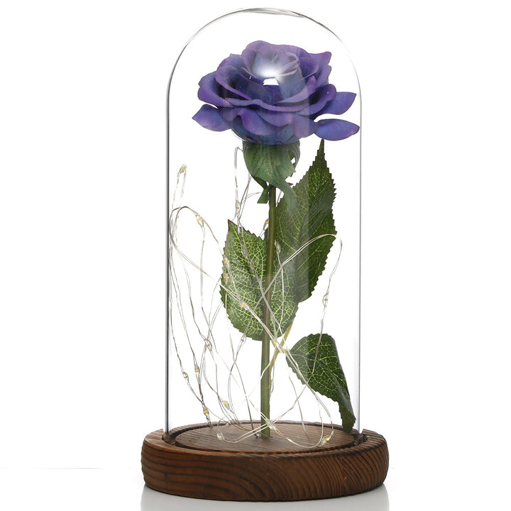 Rose Lamp with Glass Dome