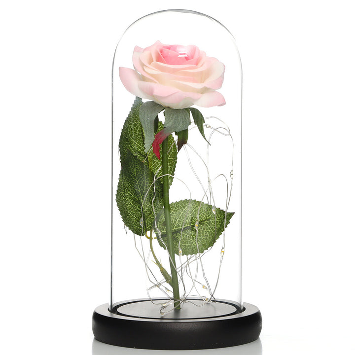 Rose Lamp with Glass Dome