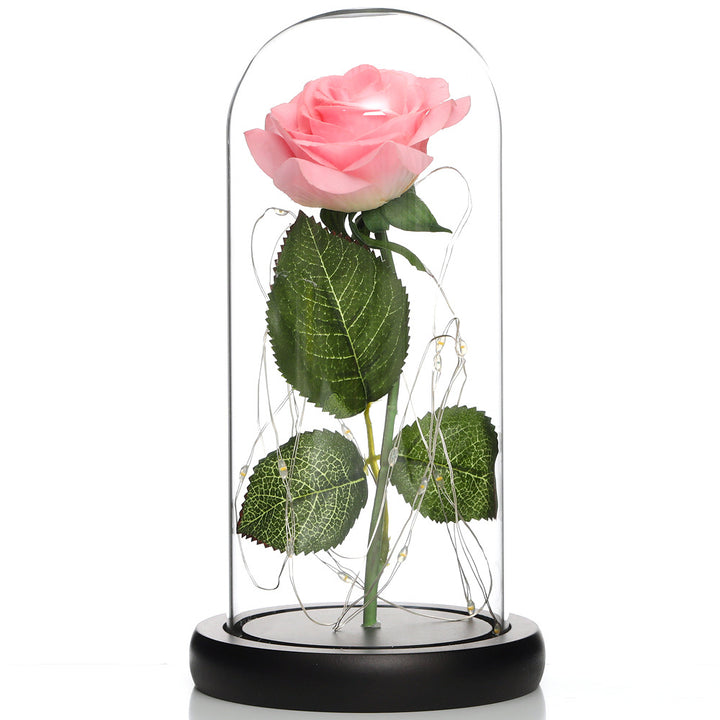 Rose Lamp with Glass Dome