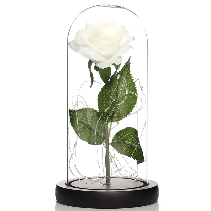 Rose Lamp with Glass Dome