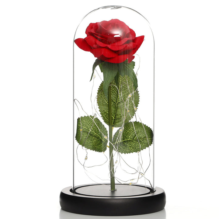 Rose Lamp with Glass Dome