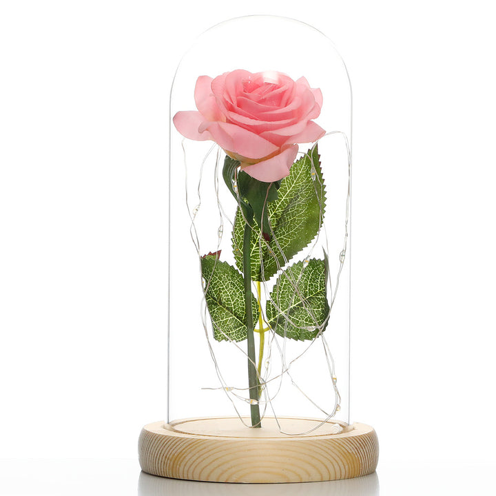 Rose Lamp with Glass Dome