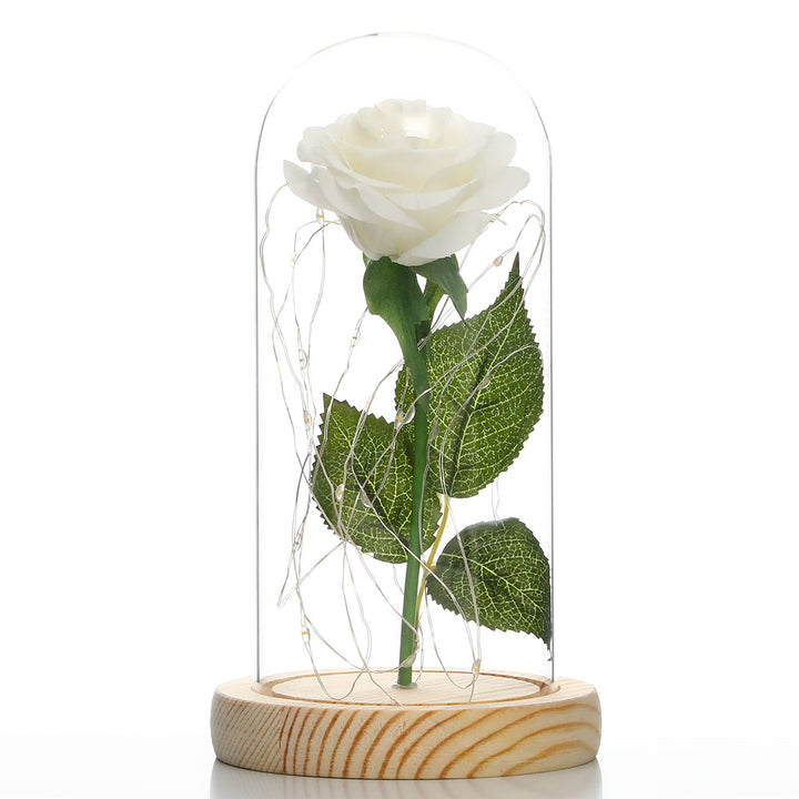 Rose Lamp with Glass Dome