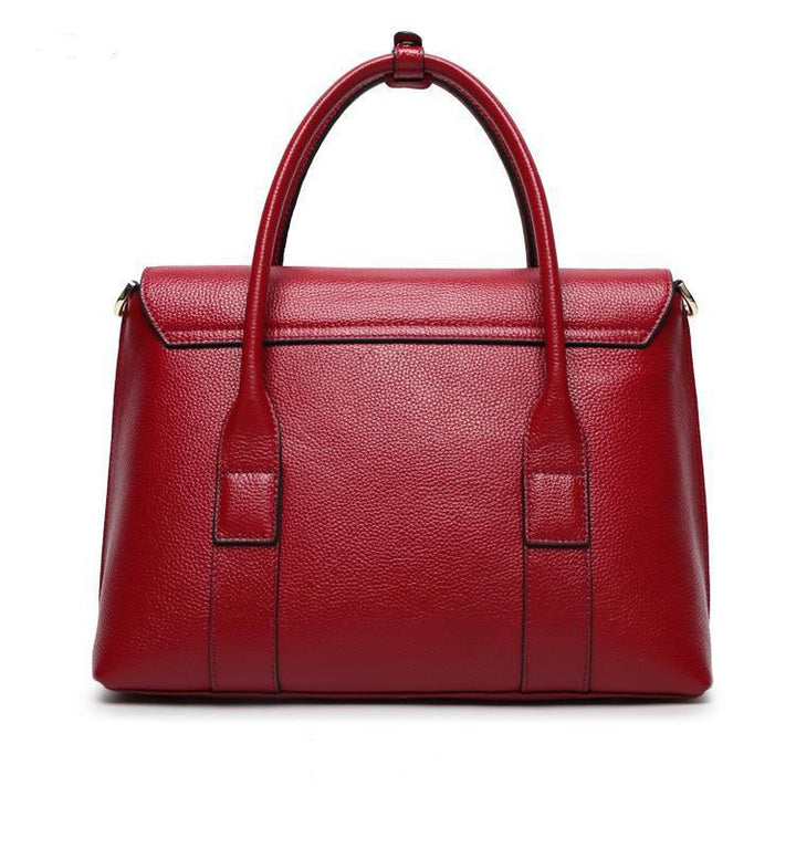 Women's Cruise Leather Messenger Bag in Red| Confetti Living