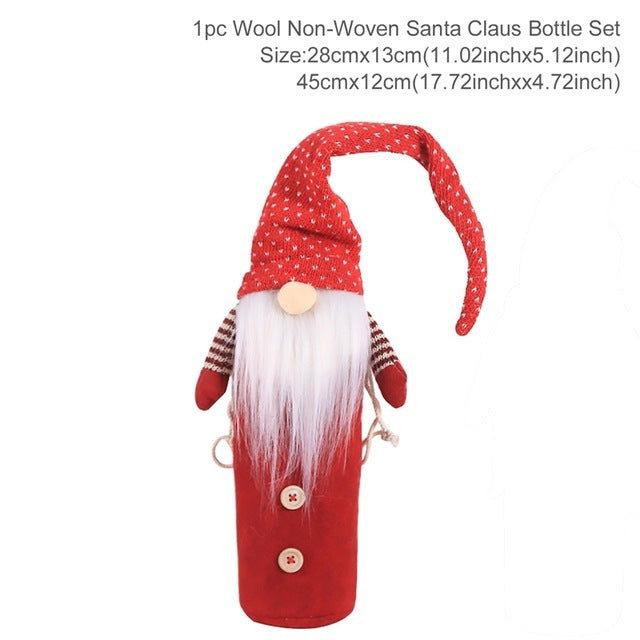 Christmas Wine Bottle Covers Showing Santa Style | Confetti Living