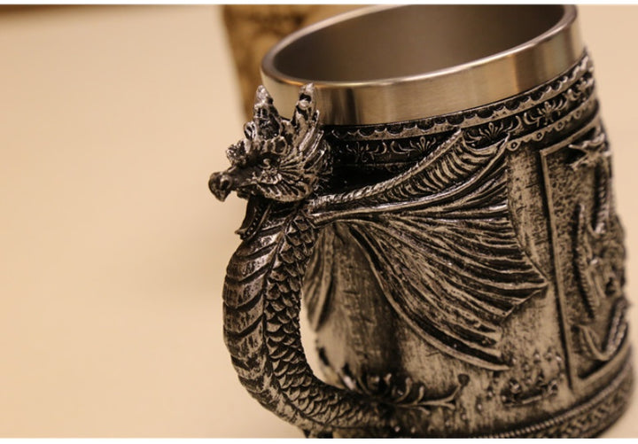 Home Bar Medieval Beer Mug showing design details | Confetti Living