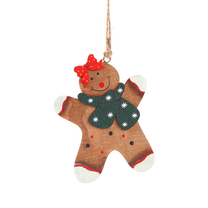 Christmas Gingerbread Man Tree Ornaments showing detail | Confetti Living