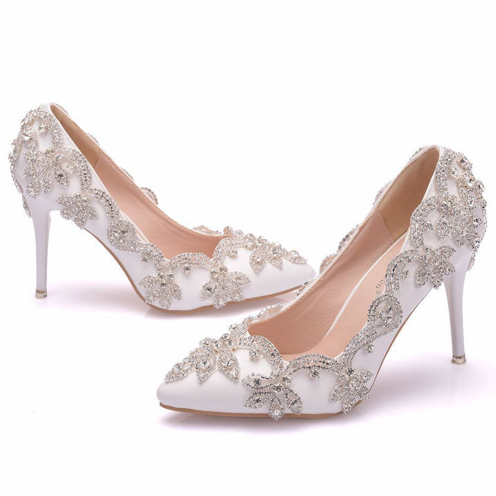 Women's Rhinestone High Heel Shoes | Confetti Living