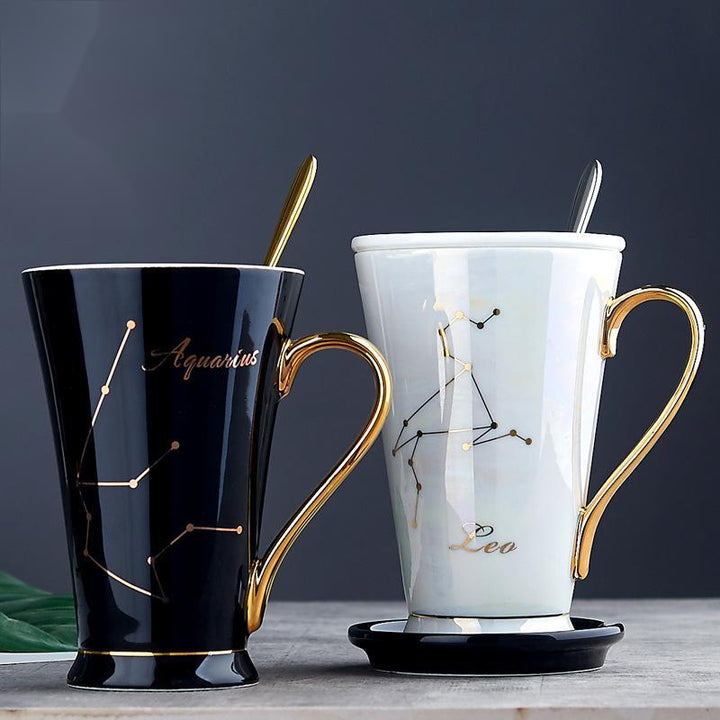 Zodiac Coffee Mugs with Lid and Spoon | Confetti living