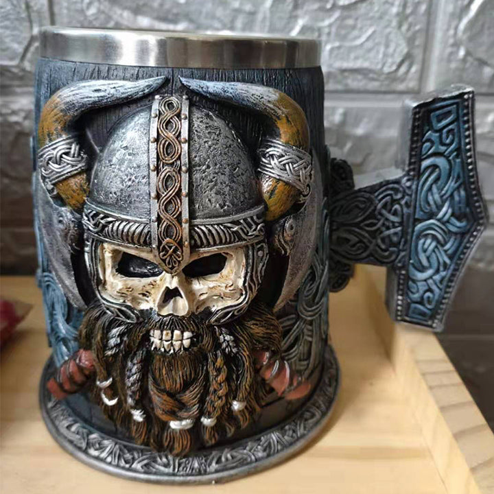 Home Bar Viking Beer Mug showing front details | Confetti Living