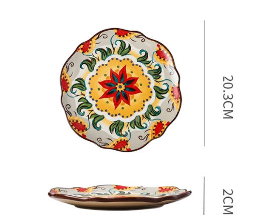 Bohemiam Glazed Ceramic Serving Plates | Confetti Living