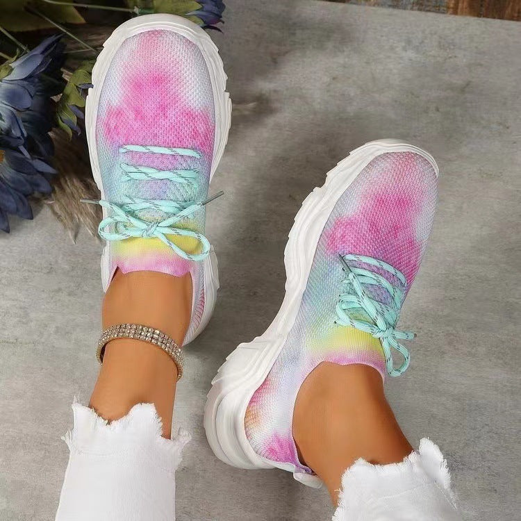 Women's Printed Flowers Casual Running Shoes