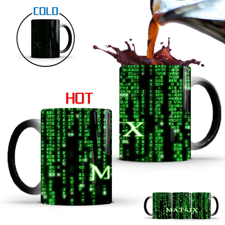 The Matrix Ceramic Coffee Mug - Heat Sensitive Colour Change