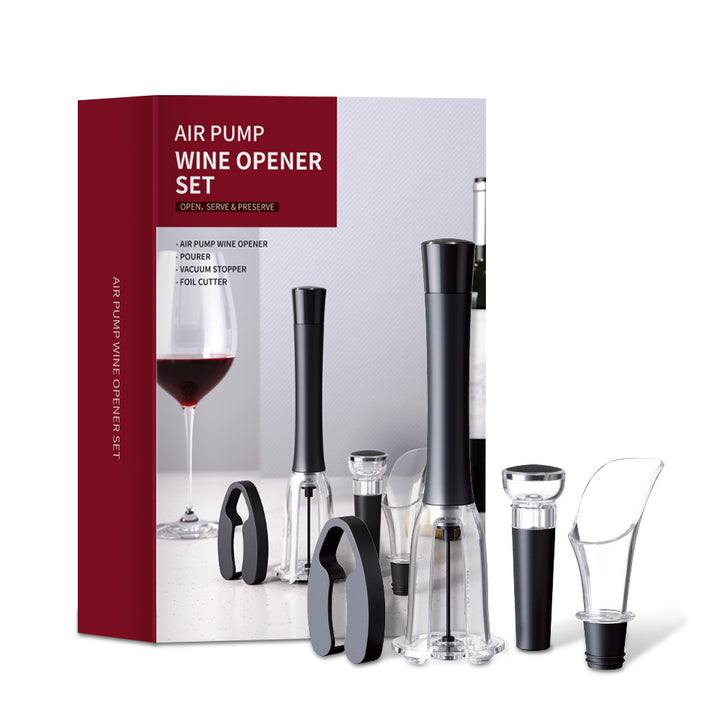 Home Bar Electric Bottle Opener with Accessories showing Air Pressure Set | Confetti Living